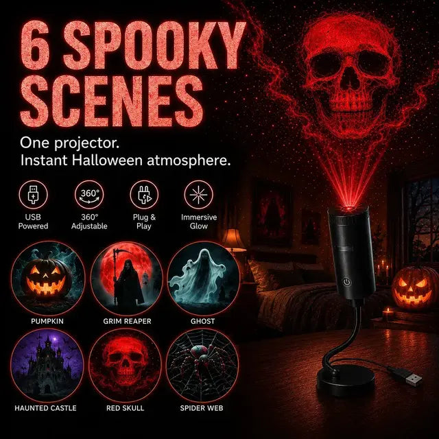 🎄👻✨60,000+ Sold — Plug & Play HD Holiday Projector for Christmas & Halloween Decor