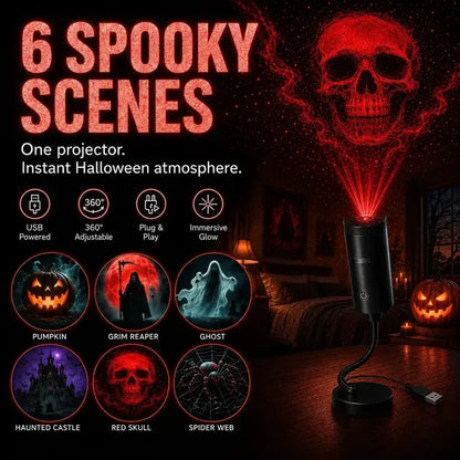 🎄👻✨60,000+ Sold — Plug & Play HD Holiday Projector for Christmas & Halloween Decor