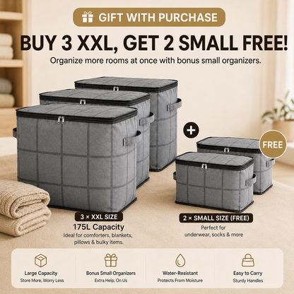 🏷️- XXL Foldable Storage Bag with Reinforced Handles