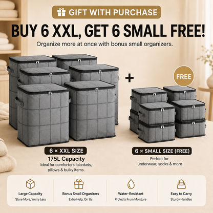 🏷️- XXL Foldable Storage Bag with Reinforced Handles