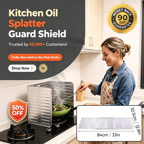 Kitchen Oil Splatter Guard Shield