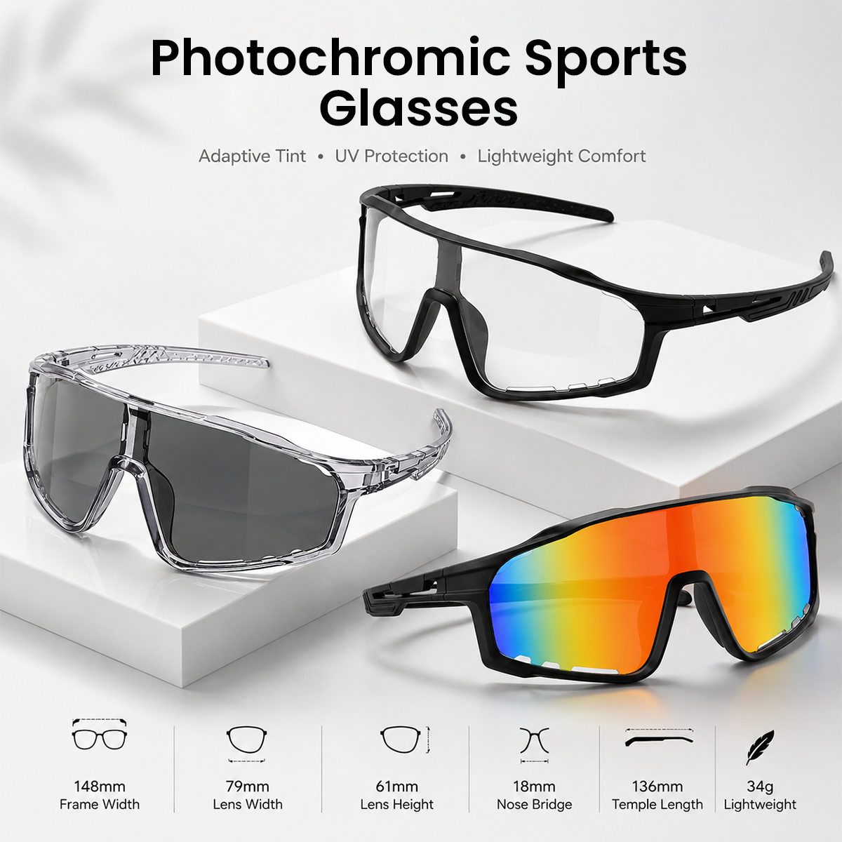 💥LAST DAY 50% OFF UV400 Photochromic Polarized Safety Glasses
