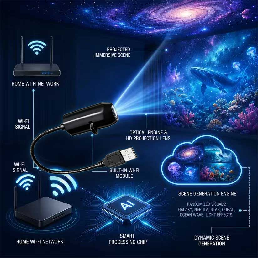 ⏳LAST DAY 50% OFF Xulvkr® Night Light Projector