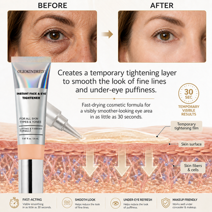 OLIOKINDRED™ Instant Face Temporary Tightener – Instant visible results in 30 seconds
