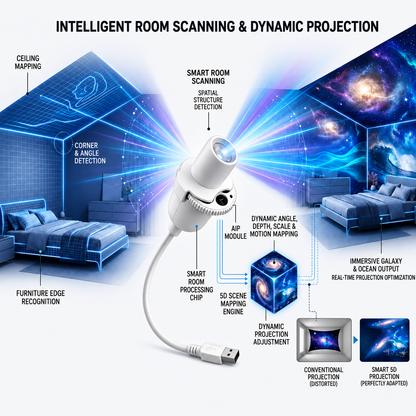 🔥Last Day Deal: Why Are Families Choosing This 5D Night Light Projector With Buy 1 Get 1 Free?