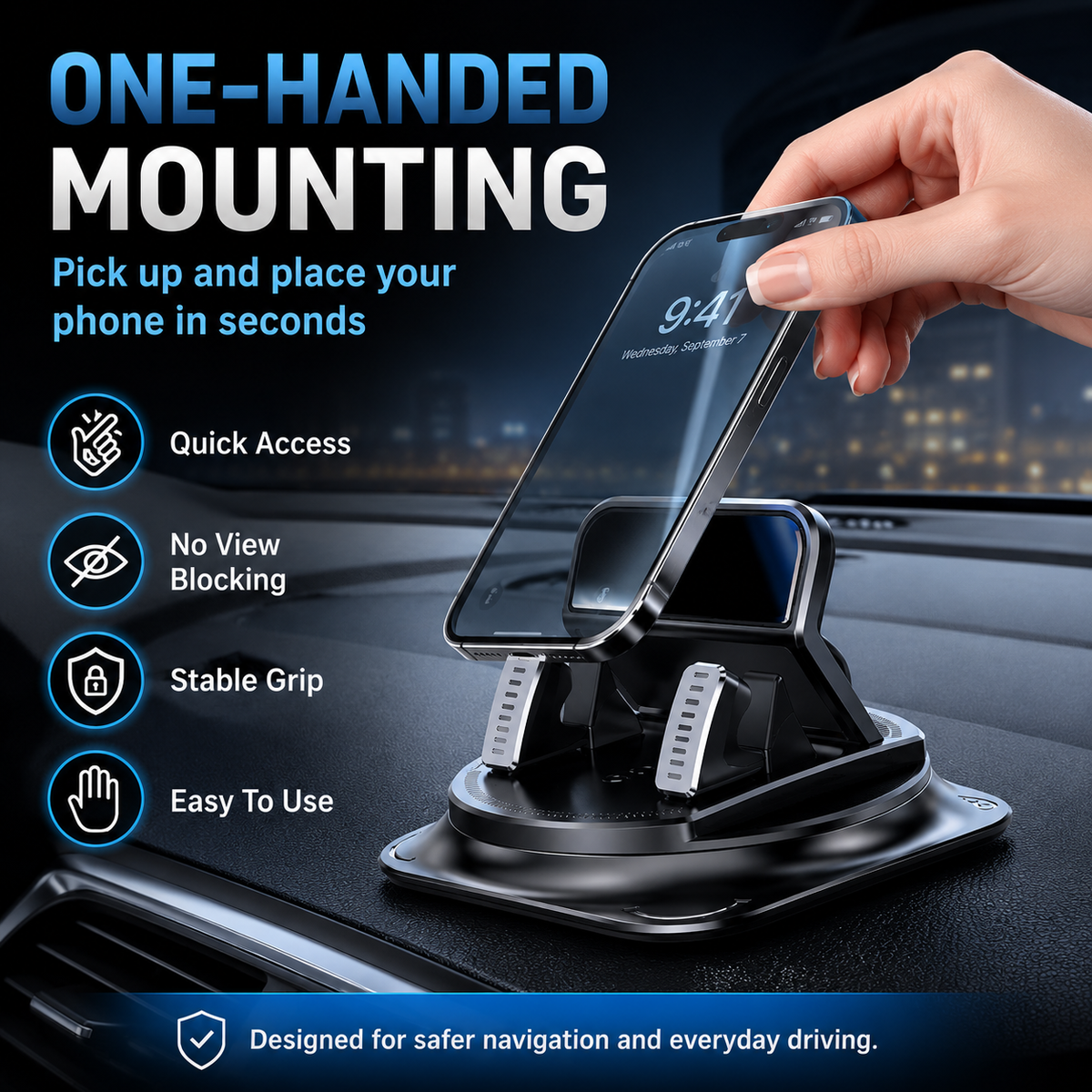🚗 Car phone holder 360 degree rotation