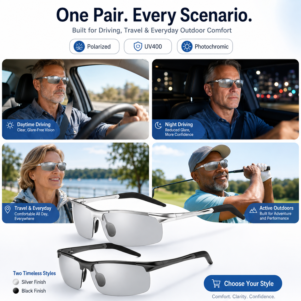 🎁Last Day: Save Up to 80% Photochromic Polarized Sunglasses