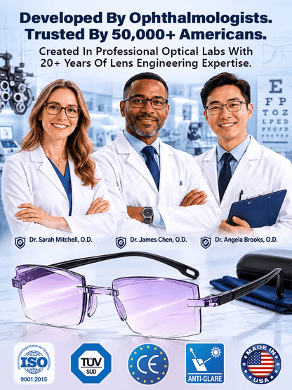 Regain Your Youthful Vision-Smart Zoom Diamond-Cut Reading Glasses