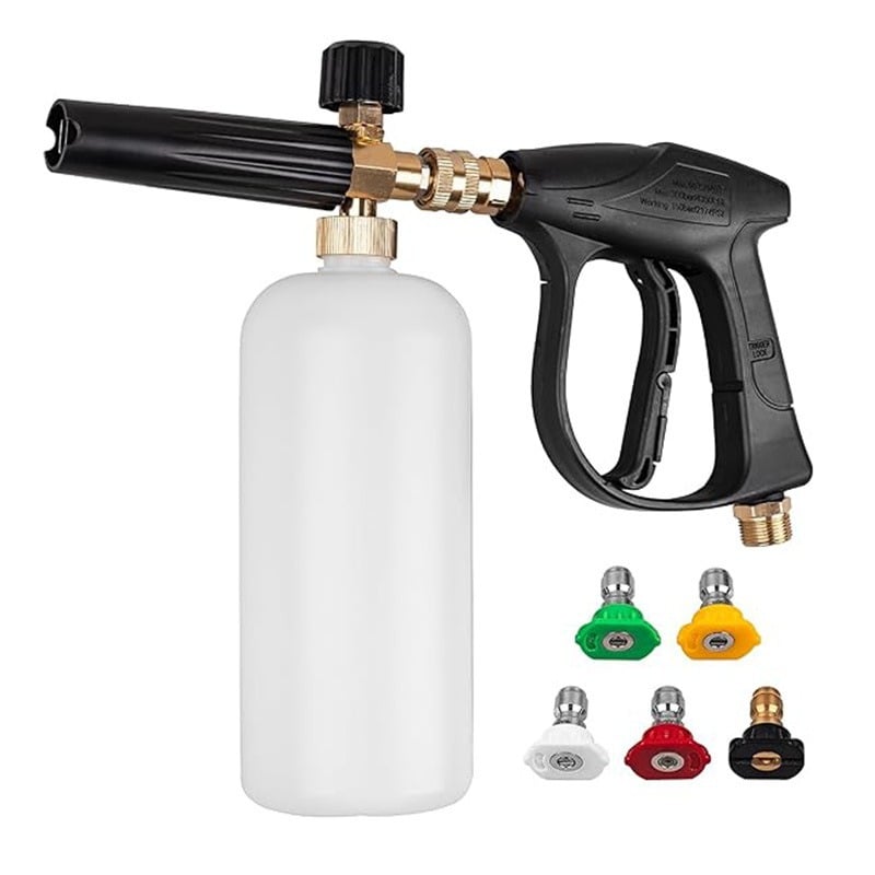 Foam Cannon+High pressure foam spray bottle+5-color high-pressure nozzle set