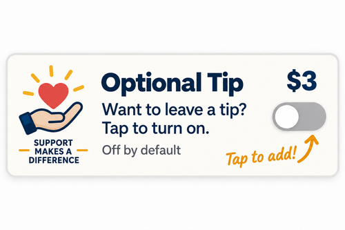 Add a Small Thank-You Tip(Please turn this on if you'd like to support the team behind your order）